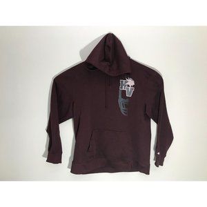 Hudson Valley Vikings Football Mens L Burgundy Hoodie Sweatshirt *5